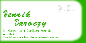 henrik daroczy business card